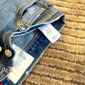 MOTHER Denim. Size 24, button fly, high rise, rips. Excellent Condition!